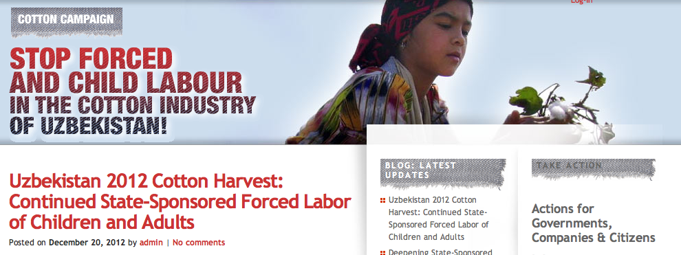 Uzbekistan 2012 Cotton Harvest: Continued State-Sponsored Forced Labor of Children and Adults